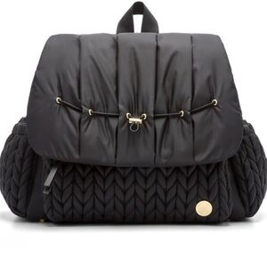 Elegant Black Quilted Kids Backpack